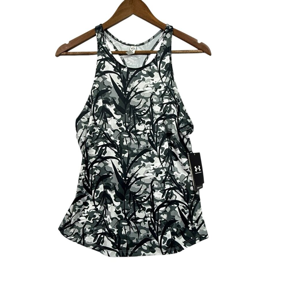Under Armour Tank Top Women Small Printed Racerback Cool Switch Fitted NWT